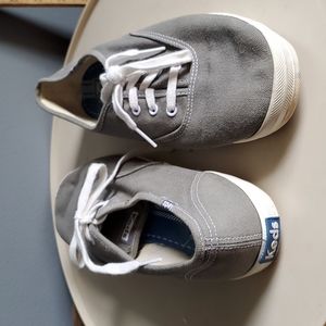 Keds, canvas, gray, tennis shoes, size 9